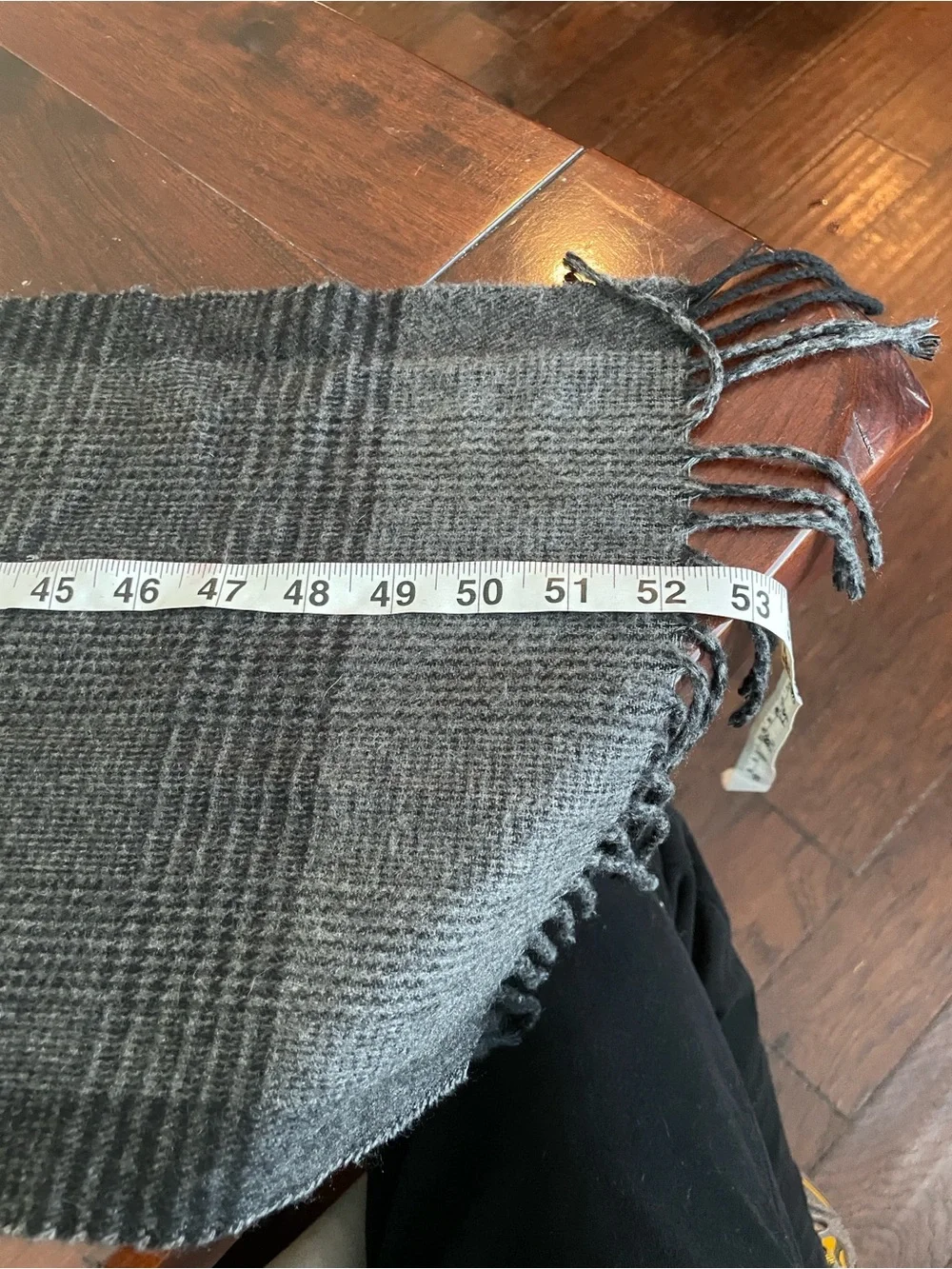 Geoffrey Beene Charcoal Checkered Men's Scarf
